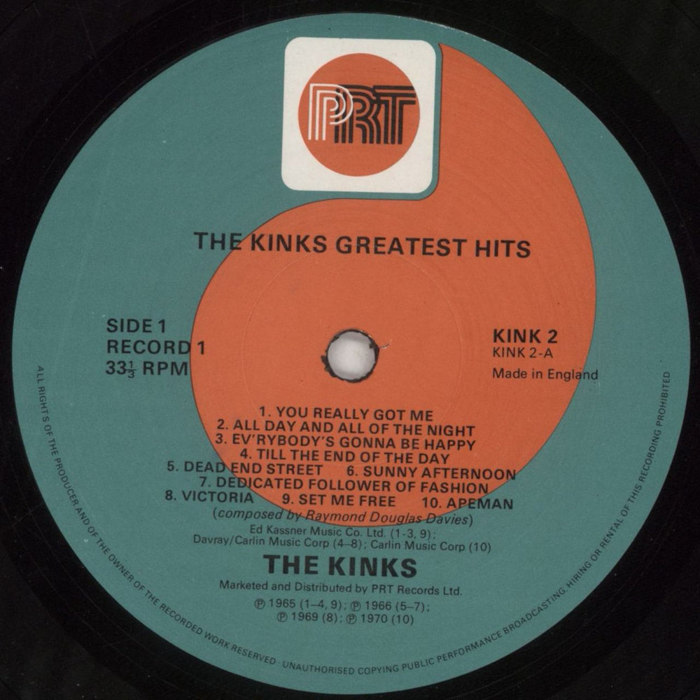 The Kinks Greatest Hits + 6 Mod Anthems 10" UK vinyl LP album (LP record) KINLPGR683093