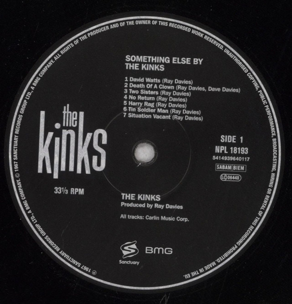 The Kinks Something Else By The Kinks UK vinyl LP album (LP record) KINLPSO845690