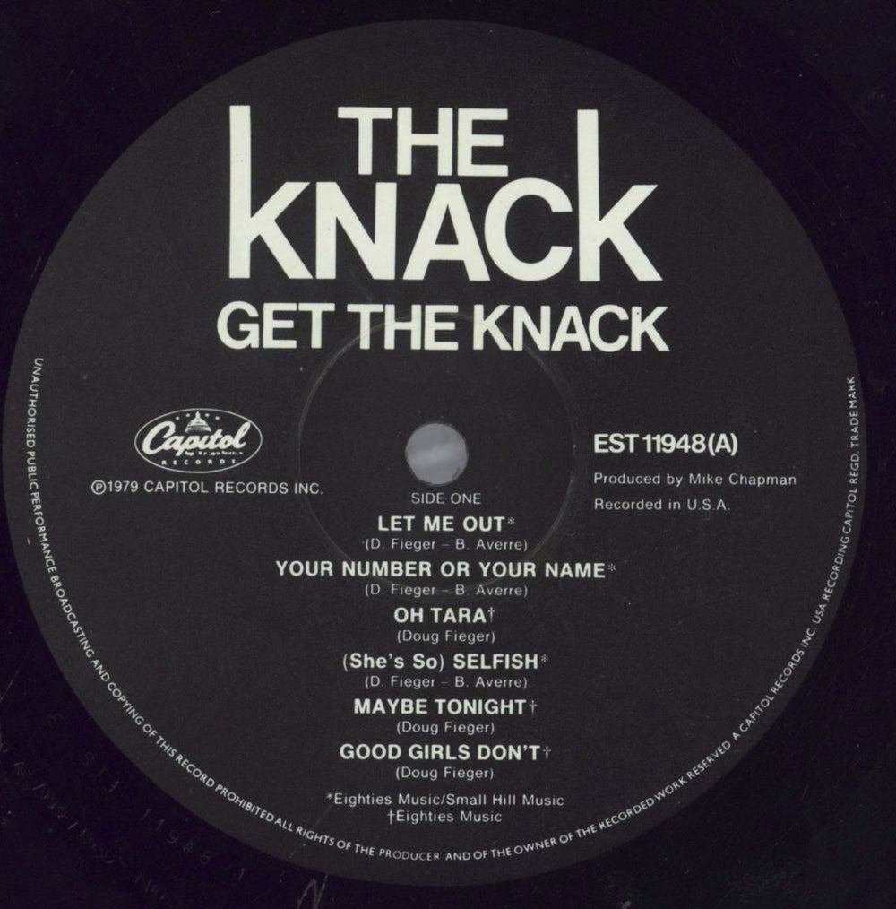 The Knack (70s) Get The Knack UK vinyl LP album (LP record) TKCLPGE823779