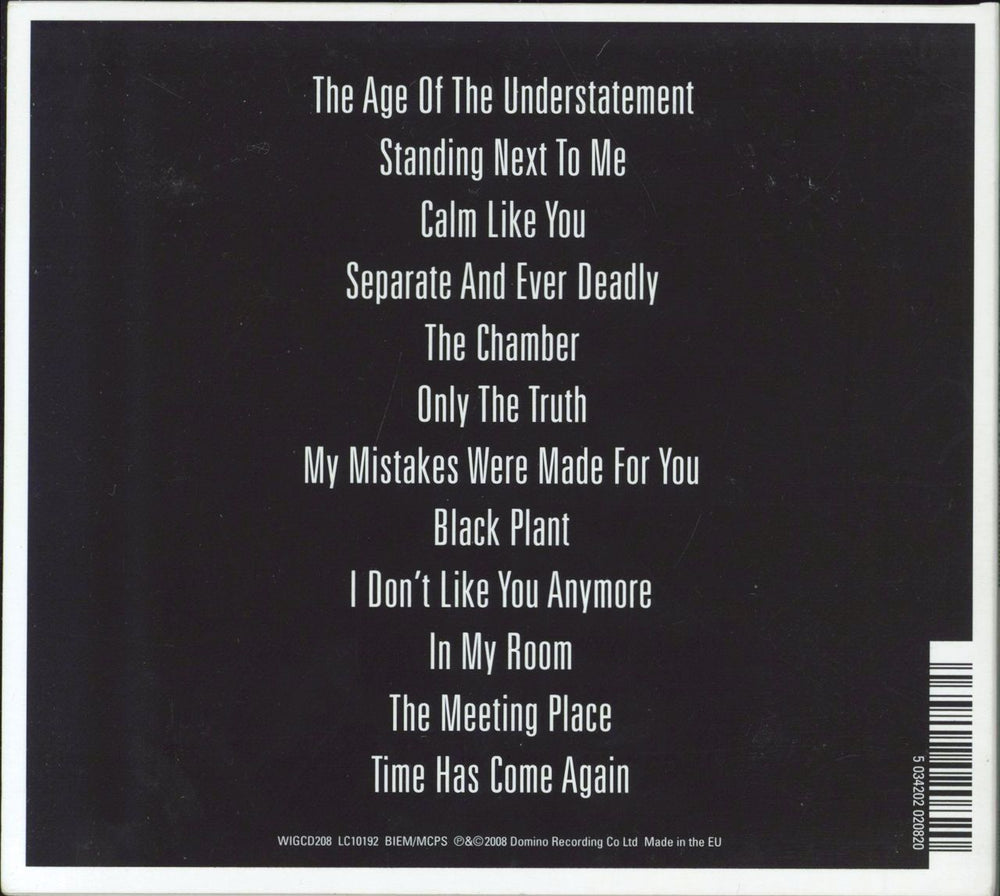 The Last Shadow Puppets The Age Of The Understatement UK CD album (CDLP) 5034202020820