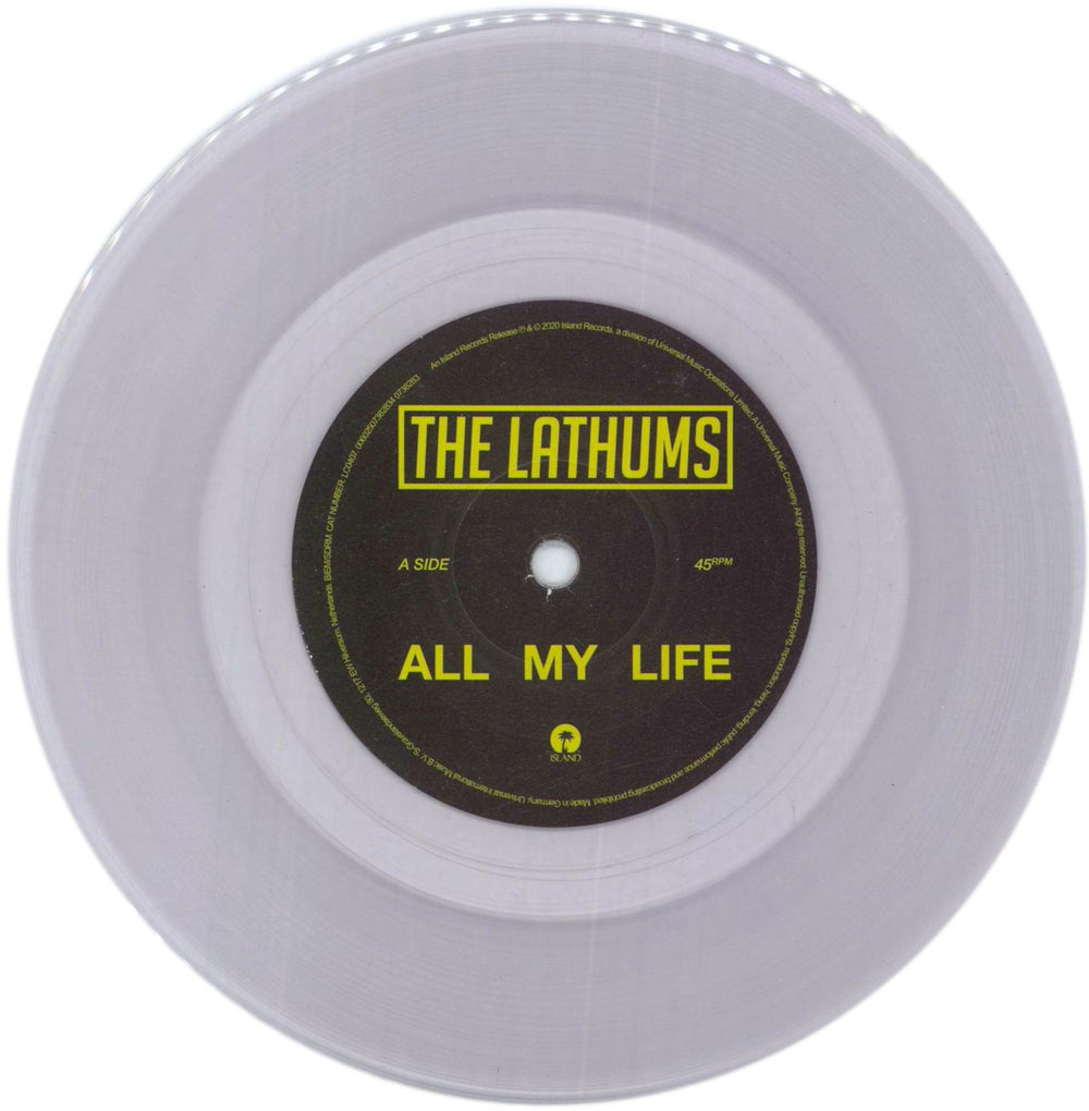 The Lathums All My Life - Clear Vinyl UK 7" vinyl single (7 inch record / 45) 3KJ07AL845471