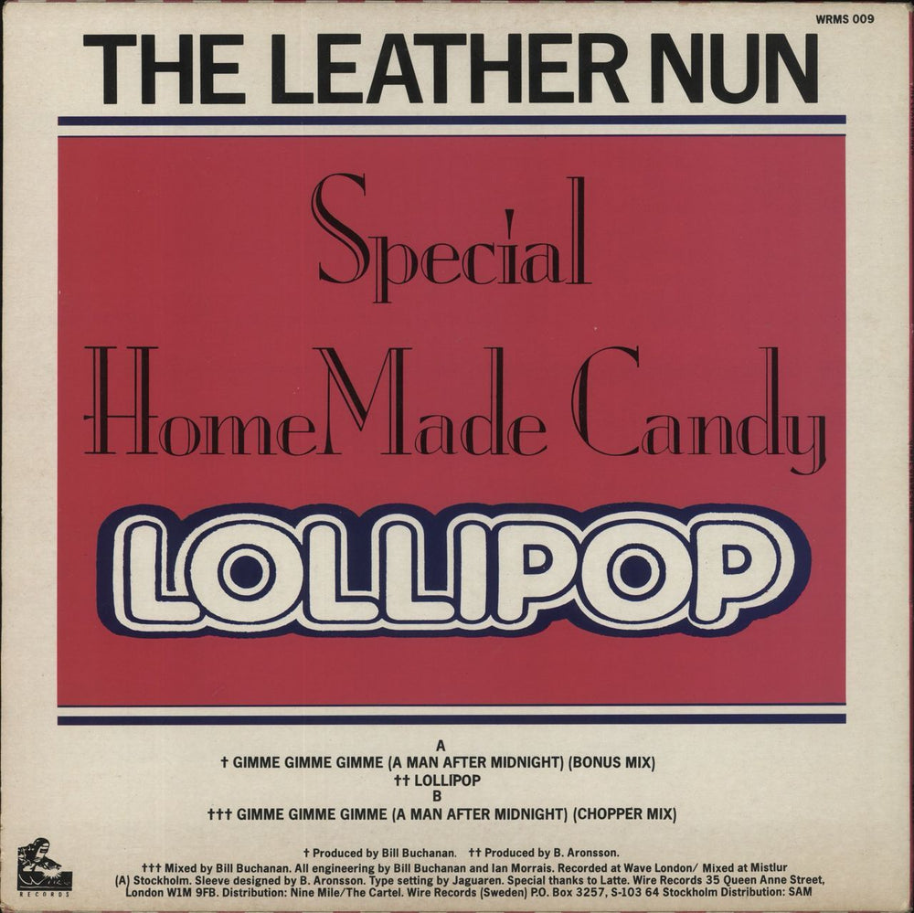 The Leather Nun Gimme Gimme Gimme - Pink Sleeve UK 12" vinyl single (12 inch record / Maxi-single)
