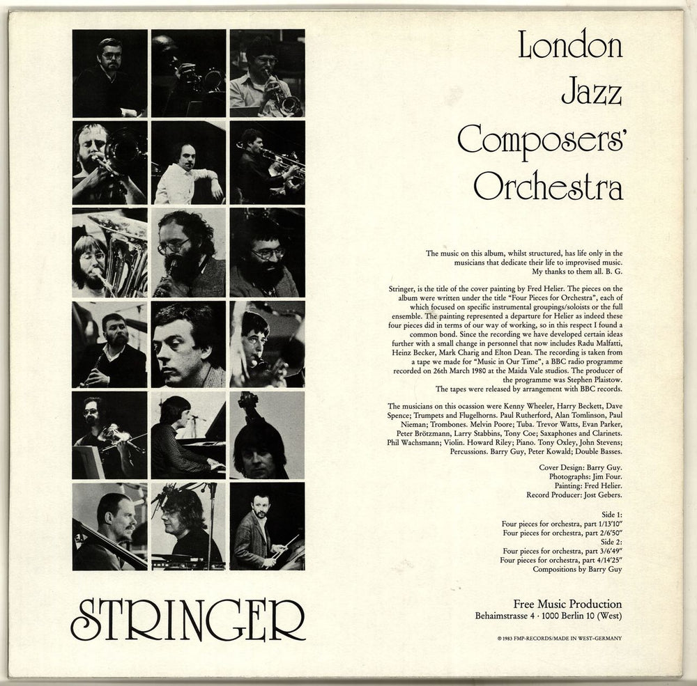 The London Jazz Composers Orchestra Stringer German vinyl LP album (LP record)