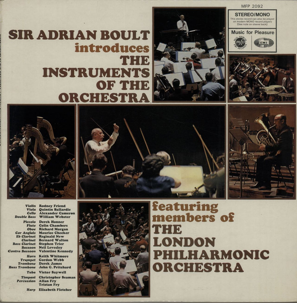 The London Philharmonic Orchestra The Instruments Of The Orchestra UK vinyl LP album (LP record) MFP2092