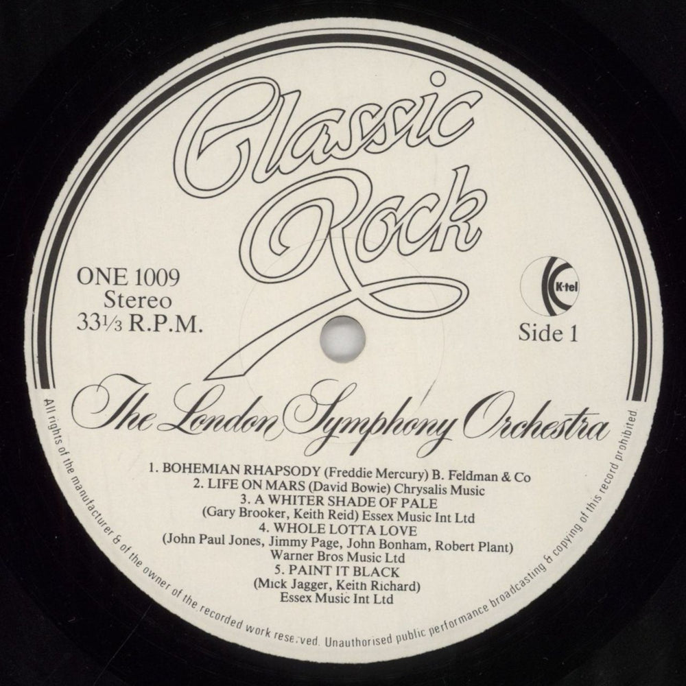 The London Symphony Orchestra Classic Rock - 1st UK vinyl LP album (LP record) LQOLPCL424680