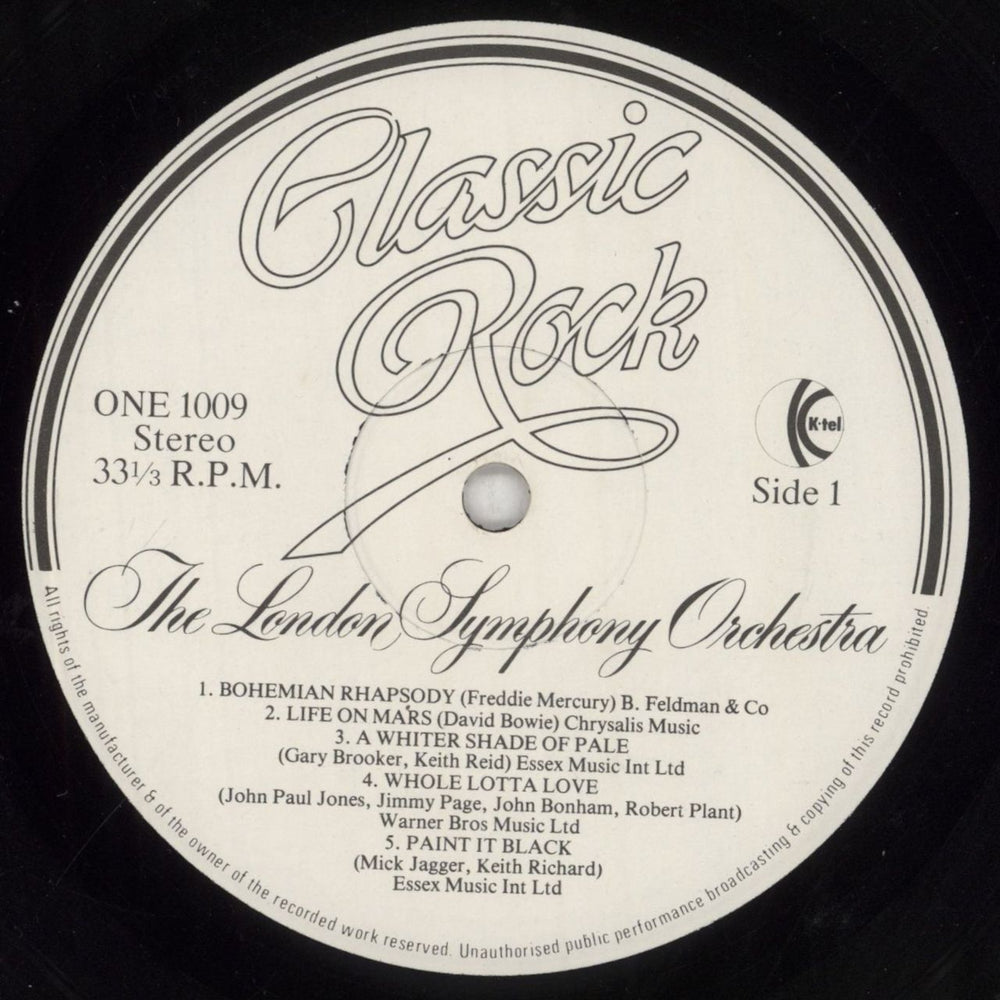 The London Symphony Orchestra Classic Rock - 2nd UK vinyl LP album (LP record) LQOLPCL371118