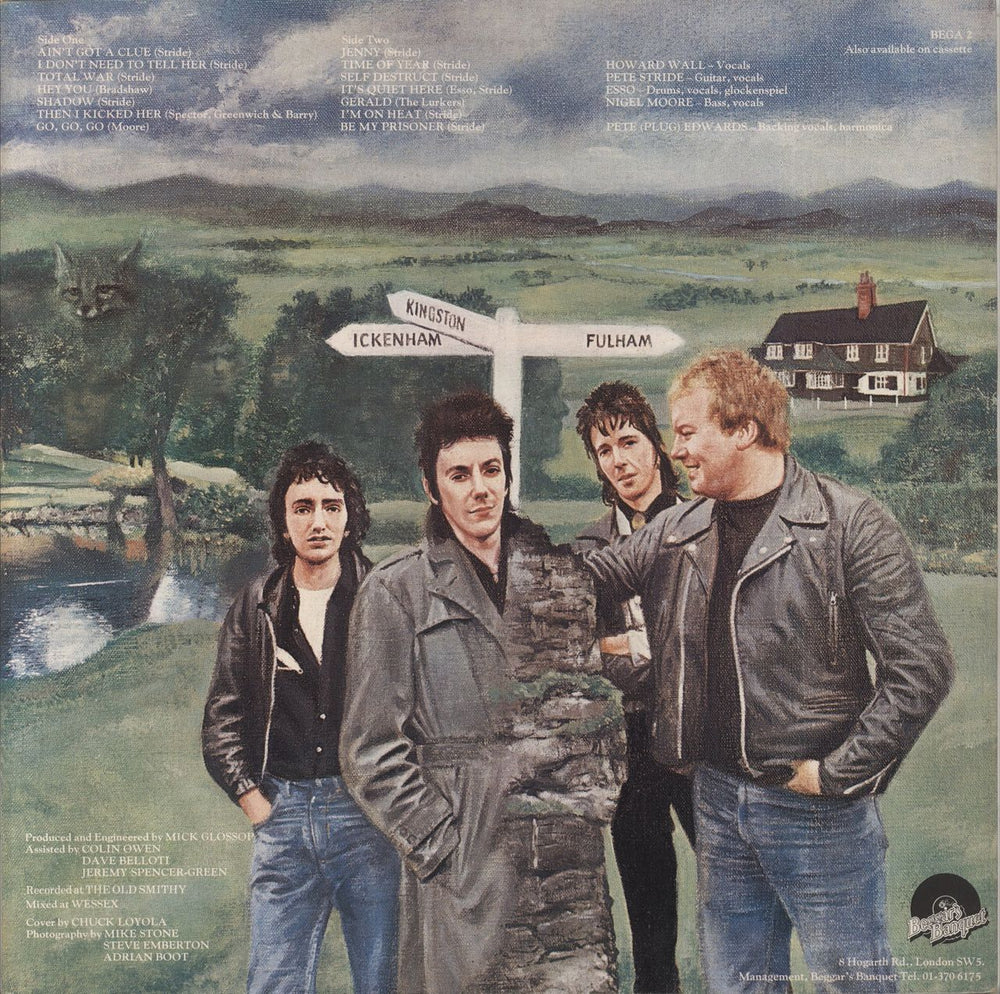 The Lurkers Fulham Fallout - Stickered UK vinyl LP album (LP record)