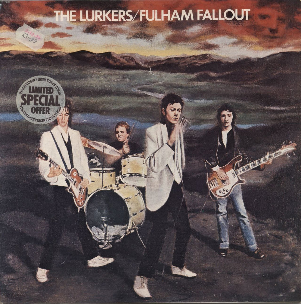 The Lurkers Fulham Fallout - Stickered UK vinyl LP album (LP record) BEGA2