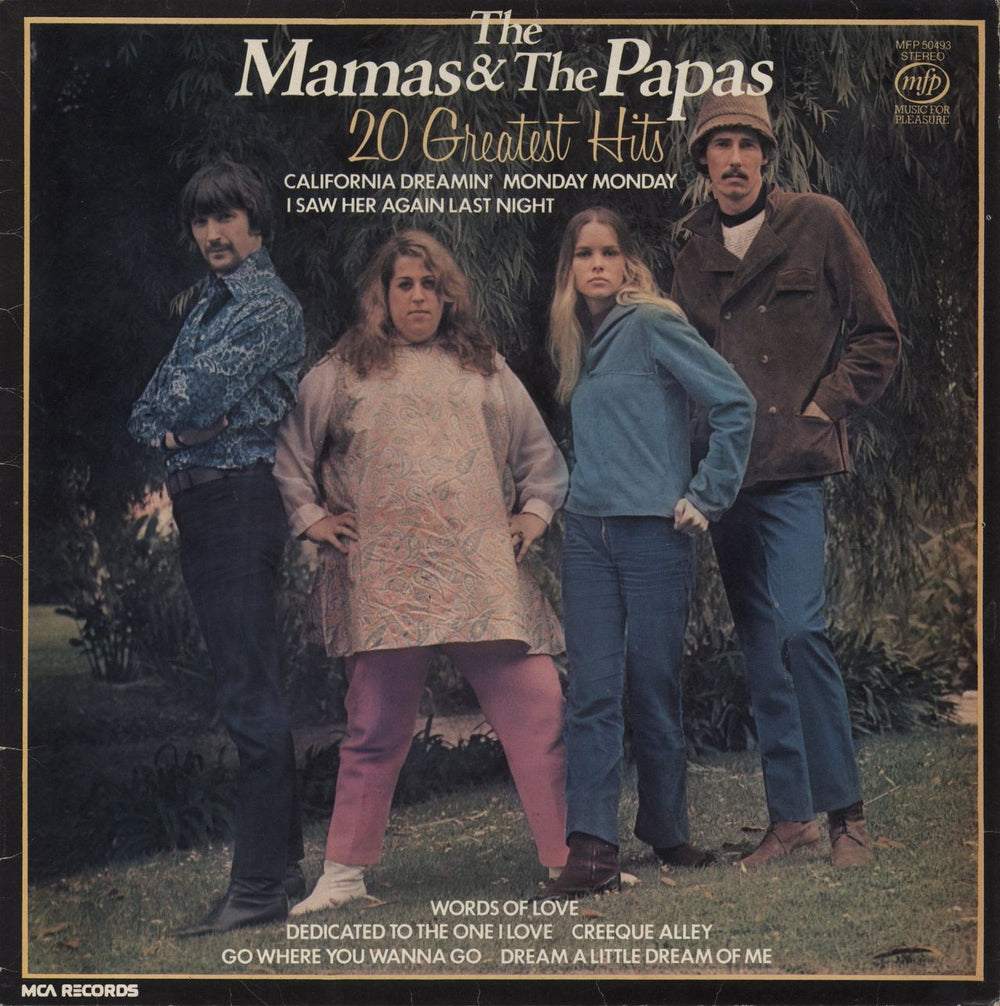 The Mama's And The Papa's 20 Greatest Hits UK vinyl LP album (LP record) MFP50493