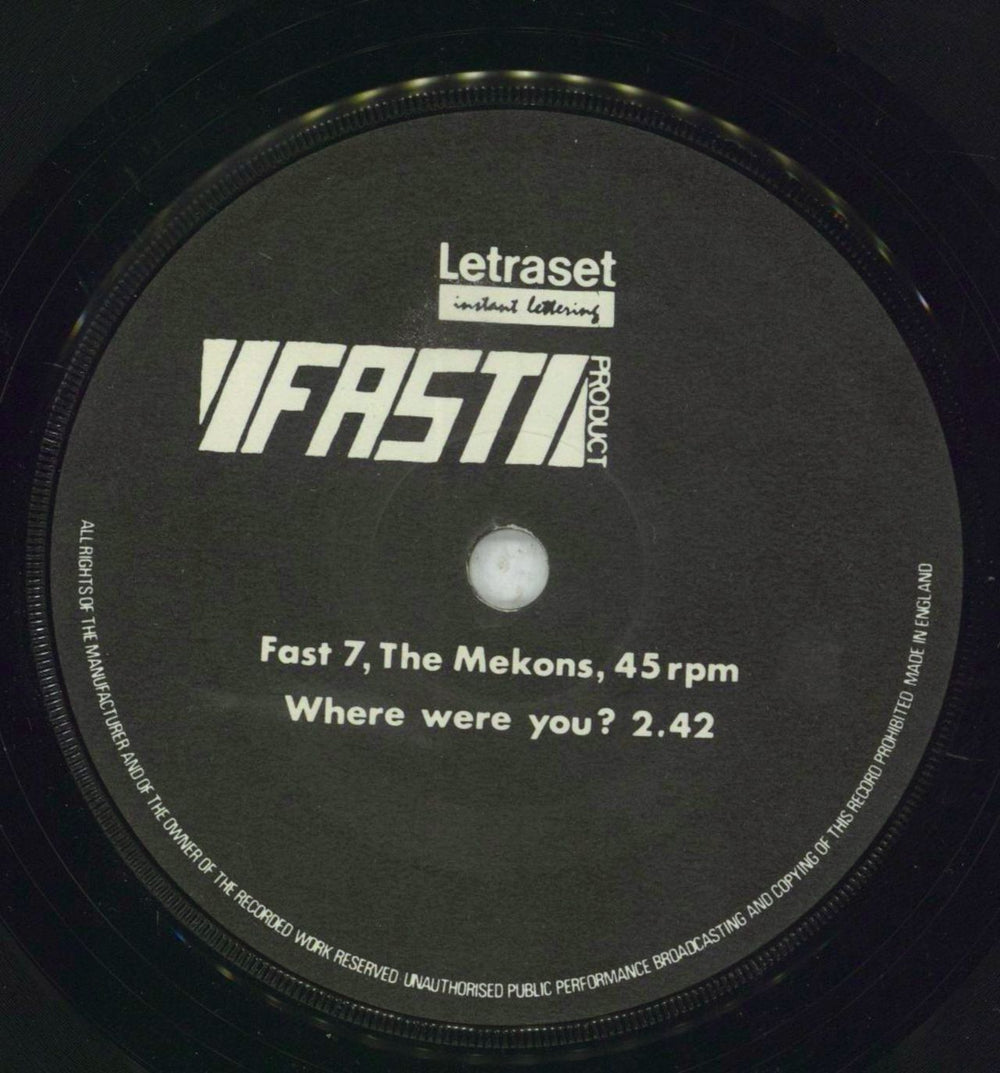 The Mekons Where Were You? UK 7" vinyl single (7 inch record / 45) MK107WH333814