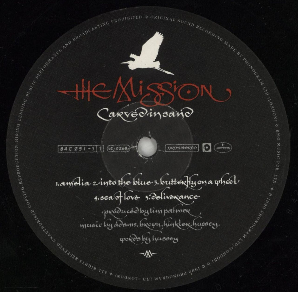 The Mission Carved In Sand UK vinyl LP album (LP record) MISLPCA393502