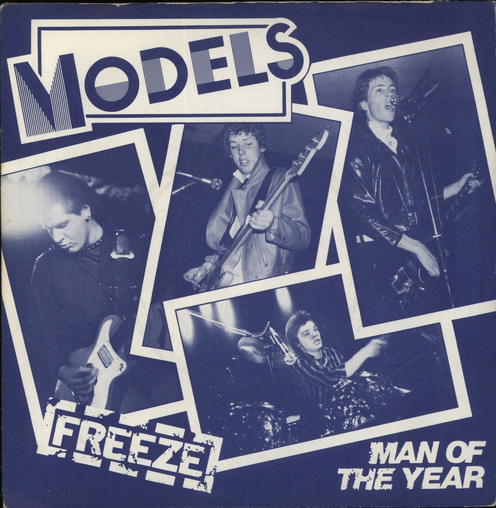 The Models Freeze / Man Of The Year UK 7" vinyl single (7 inch record / 45) 3