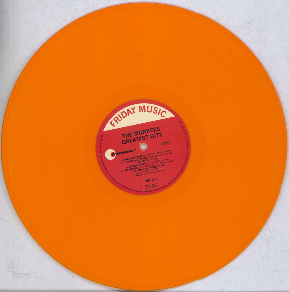 The Monkees Greatest Hits - 180gm Orange Vinyl US vinyl LP album (LP record) MKELPGR832743