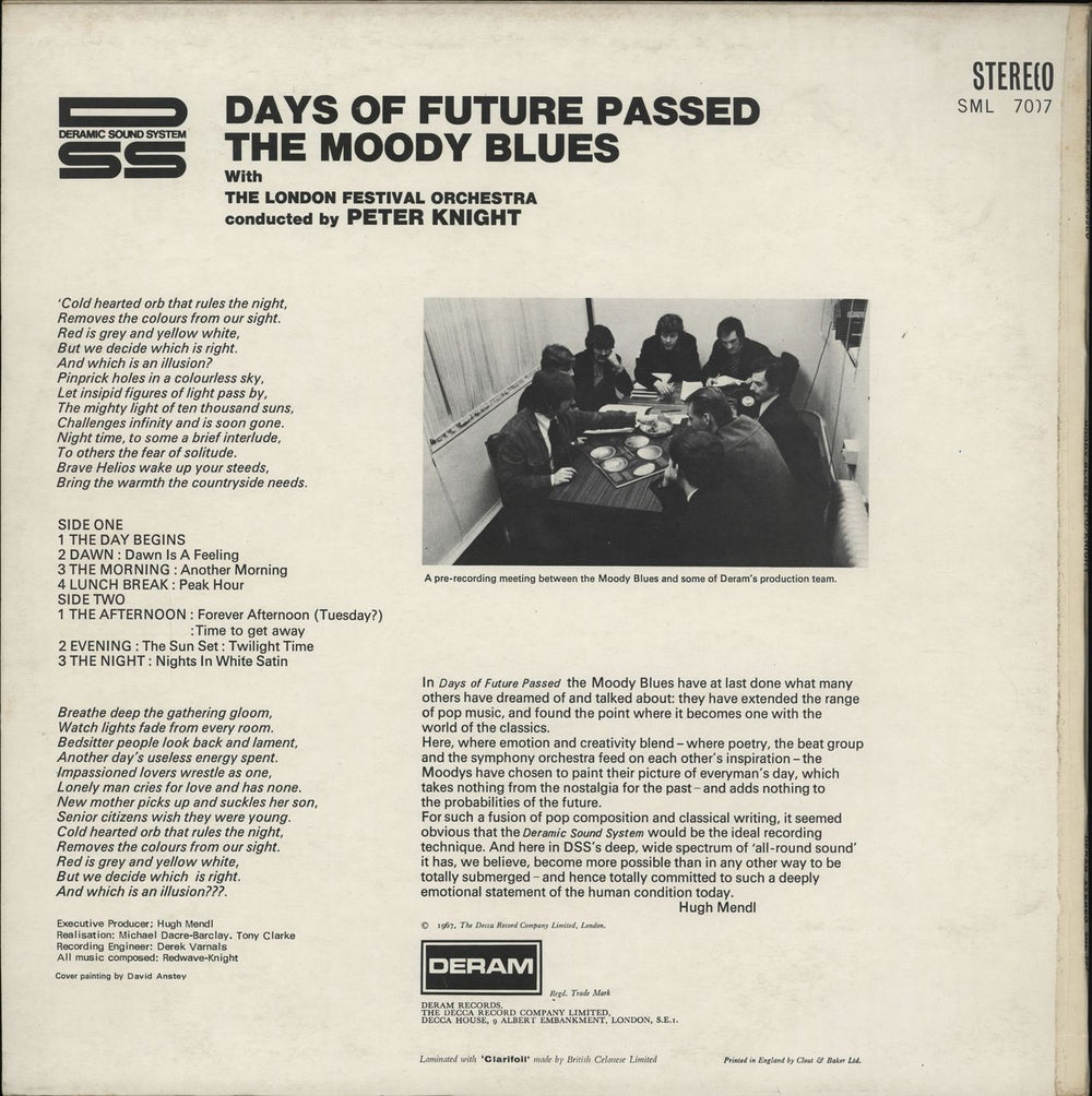 The Moody Blues Days Of Future Passed - 2nd (label variant) UK vinyl LP album (LP record)