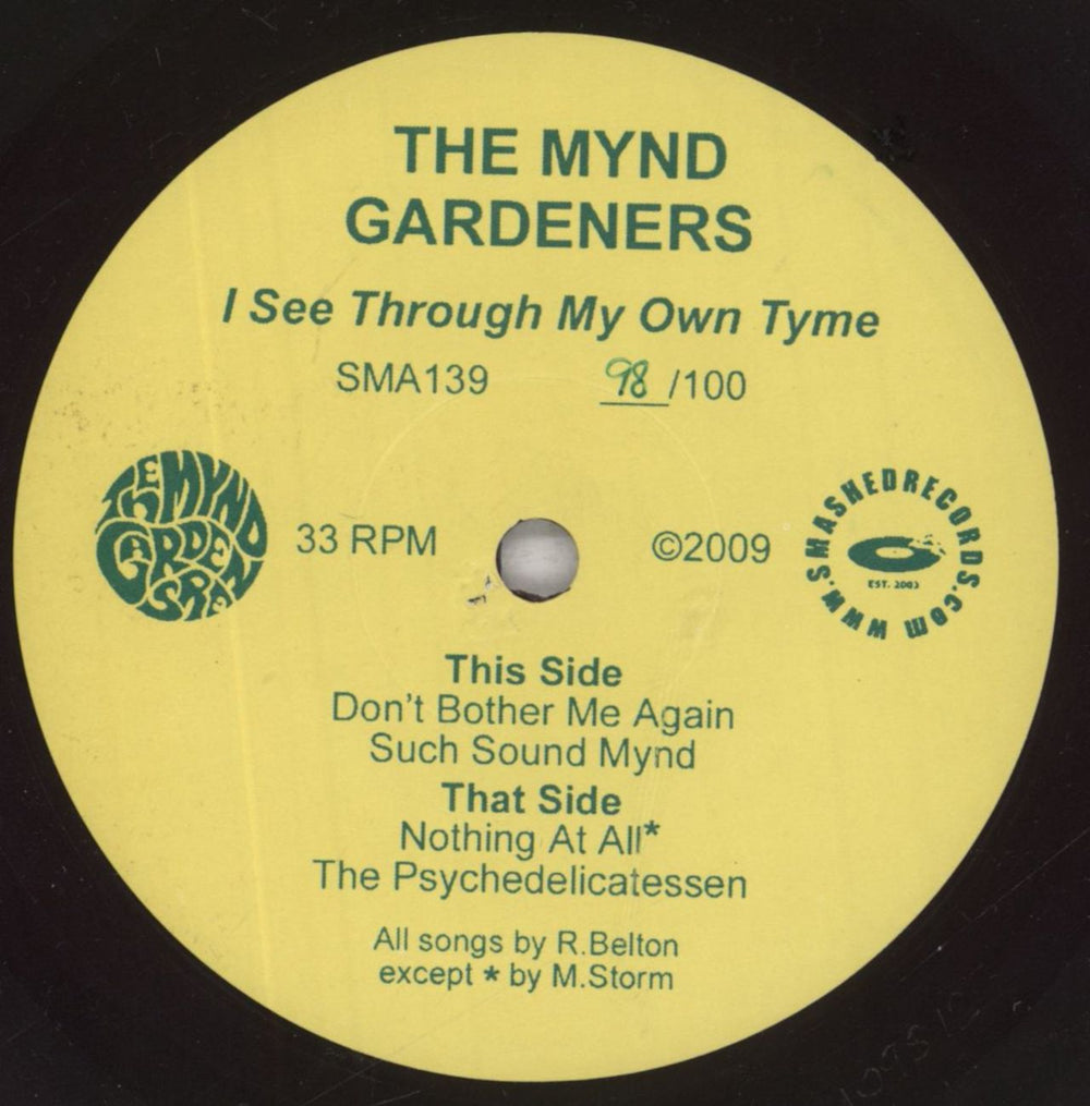 The Mynd Gardeners I See Through My Own Tyme Australian 7" vinyl single (7 inch record / 45) 66F07IS836549