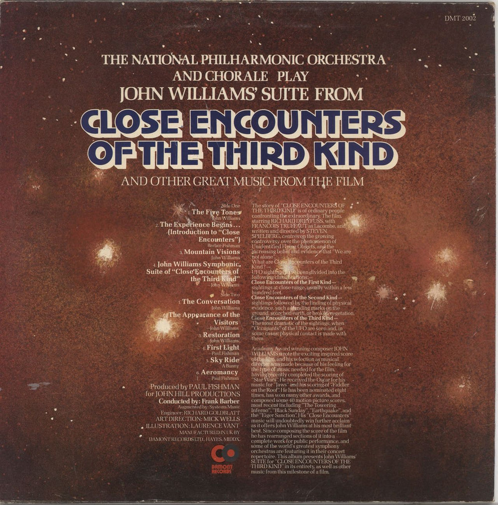 The National Philharmonic Orchestra Close Encounters Of The Third Kind And Other Great Space Music UK vinyl LP album (LP record)