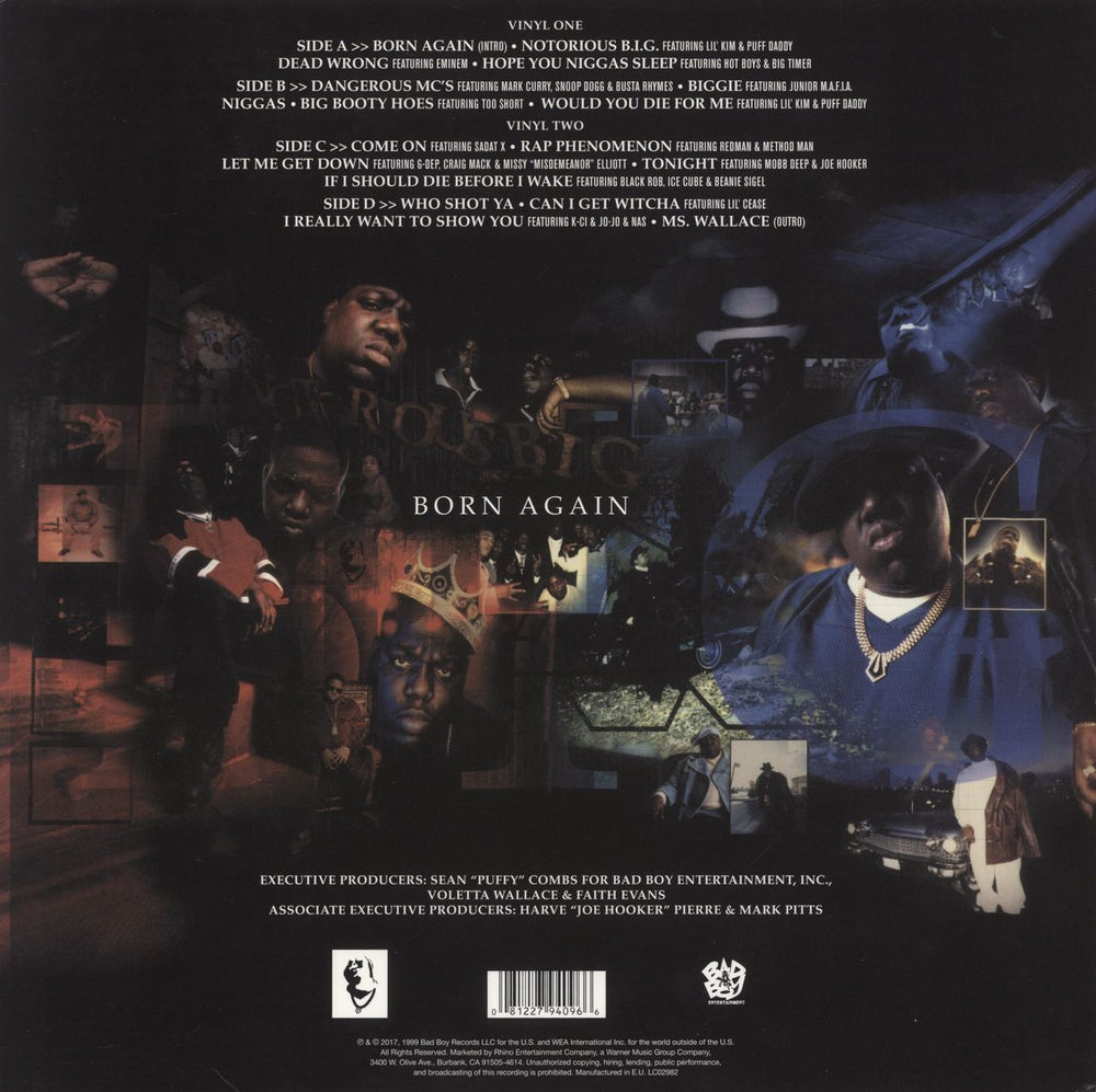 The Notorious B.I.G. Born Again UK 2-LP vinyl record set (Double LP Album) 081227940966