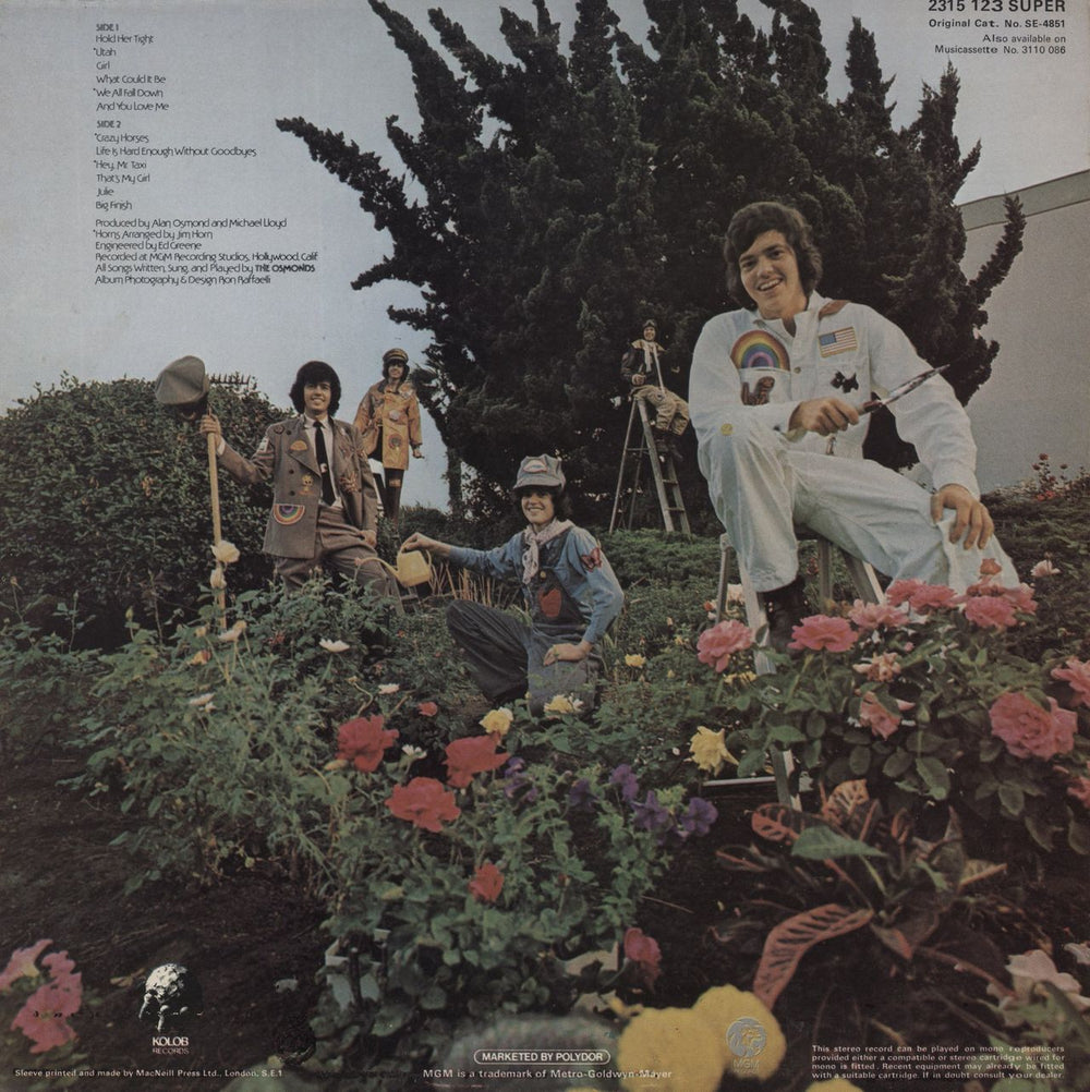 The Osmonds Crazy Horses UK vinyl LP album (LP record)