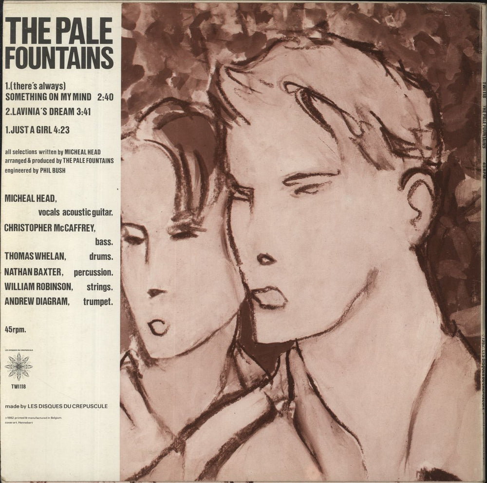 The Pale Fountains Something On My Mind Belgian 12" vinyl single (12 inch record / Maxi-single)