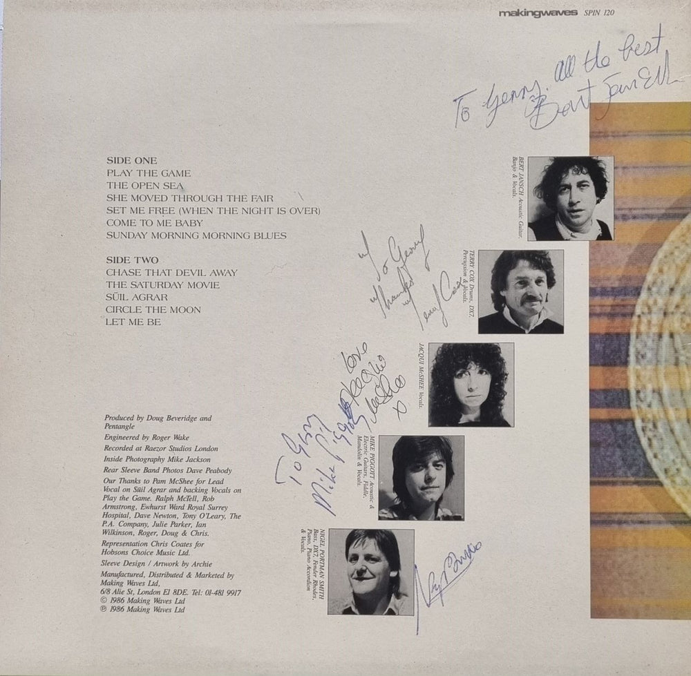 The Pentangle In The Round - Fully Autographed UK vinyl LP album (LP record) PNTLPIN589485