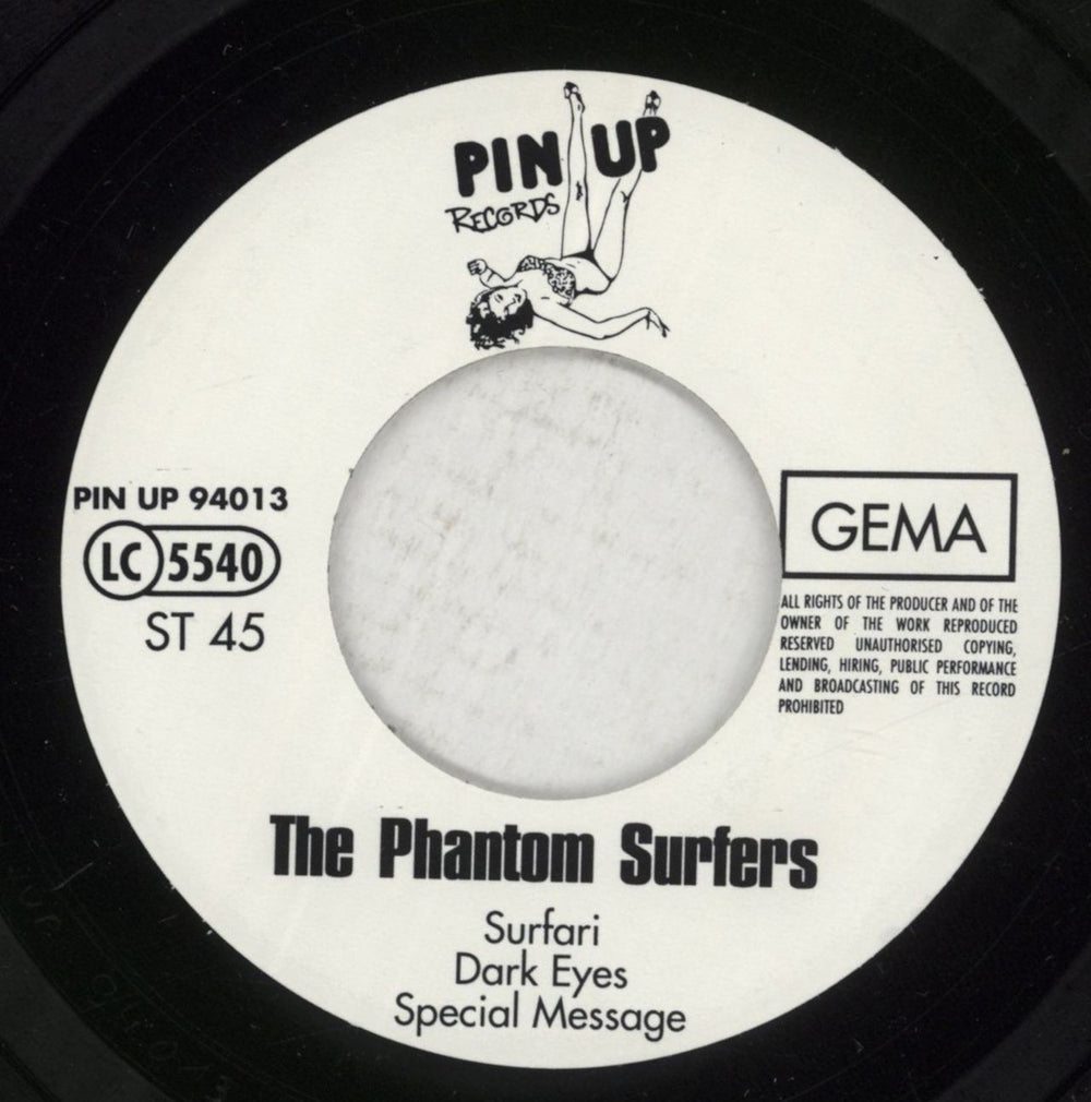 The Phantom Surfers Surfari / Nutbreaker German 7" vinyl single (7 inch record / 45) 9LE07SU871896