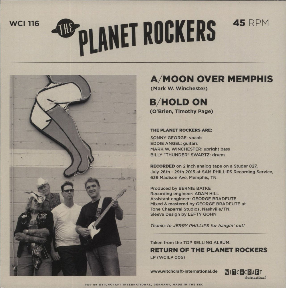 The Planet Rockers Moon Over Memphis German 7" vinyl single (7 inch record / 45)