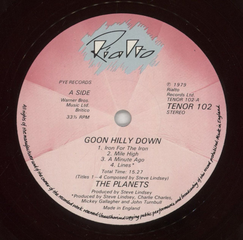 The Planets (Steve Lindsey) Goon Hilly Down UK vinyl LP album (LP record) 0TPLPGO417386