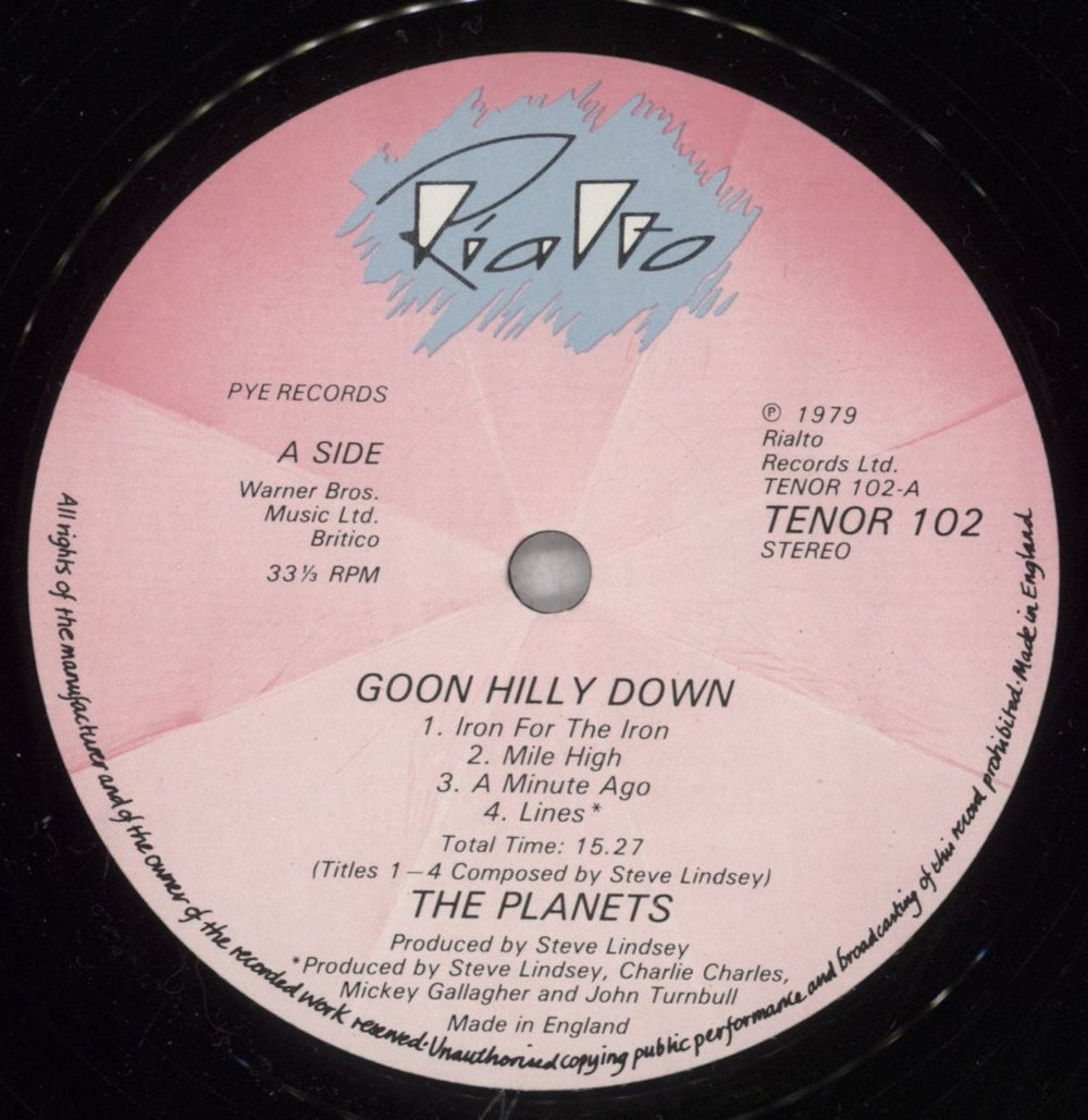 The Planets (Steve Lindsey) Goon Hilly Down UK vinyl LP album (LP record) 0TPLPGO846458