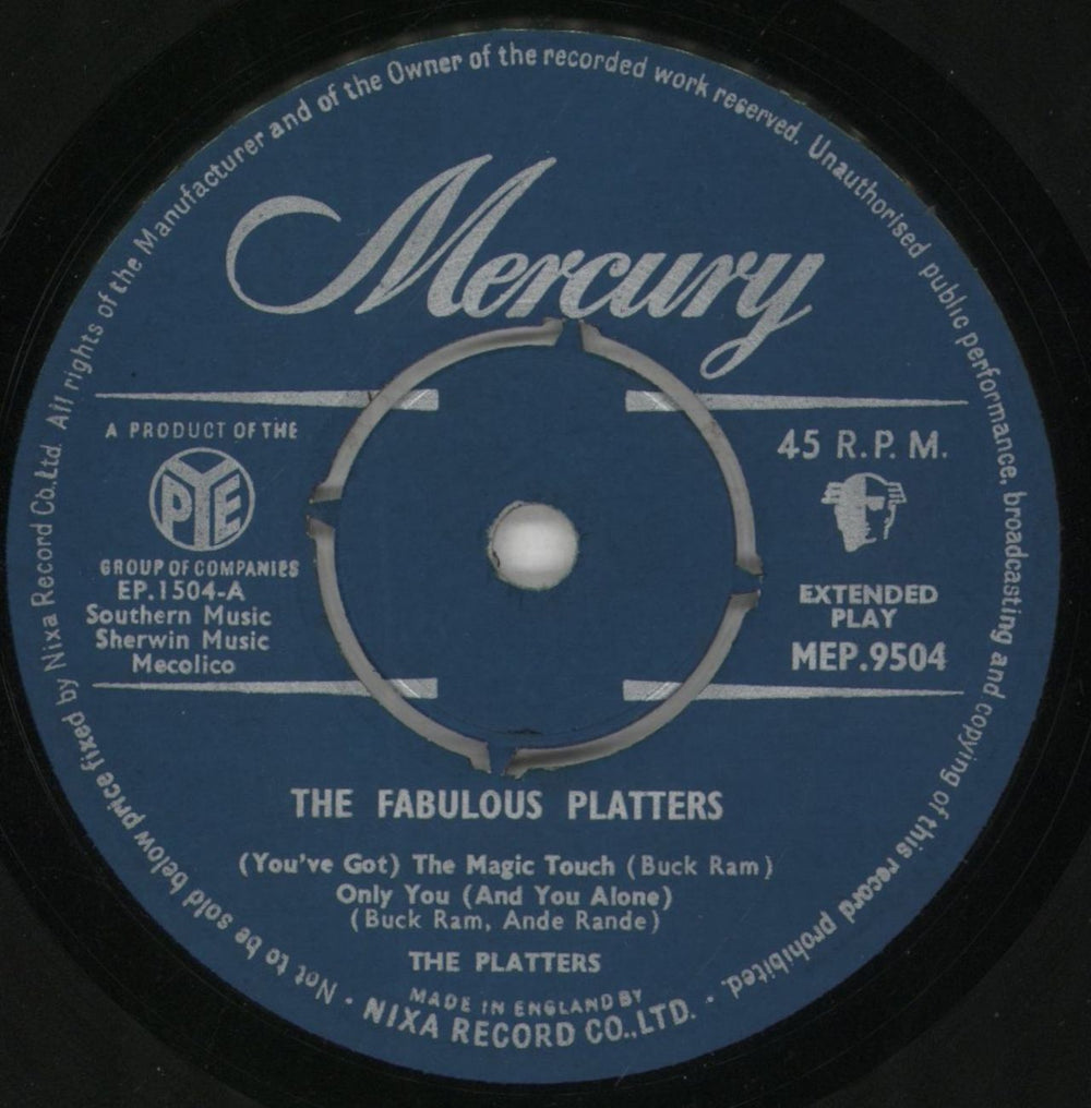 The Platters The Fabulous Platters - 2nd - 4pr UK 7" vinyl single (7 inch record / 45) TTS07TH511284