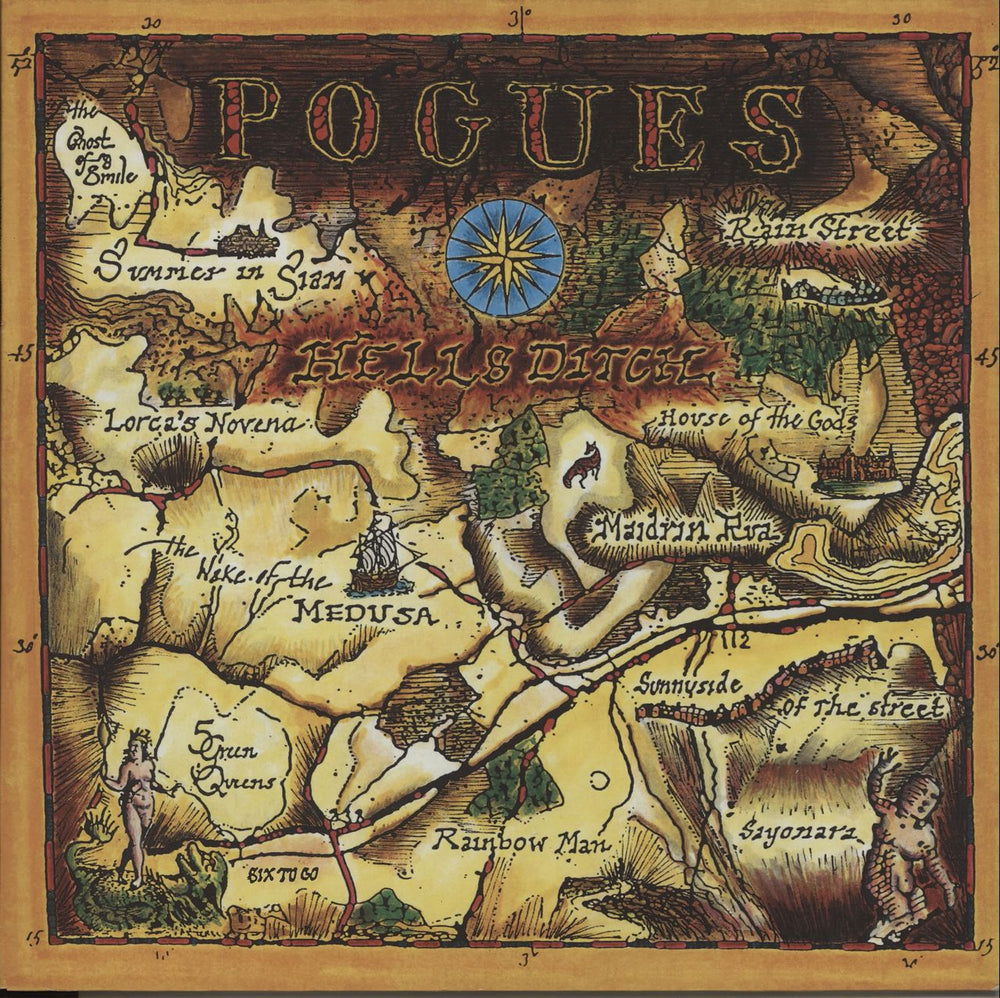 The Pogues Hell's Ditch UK vinyl LP album (LP record) WX366