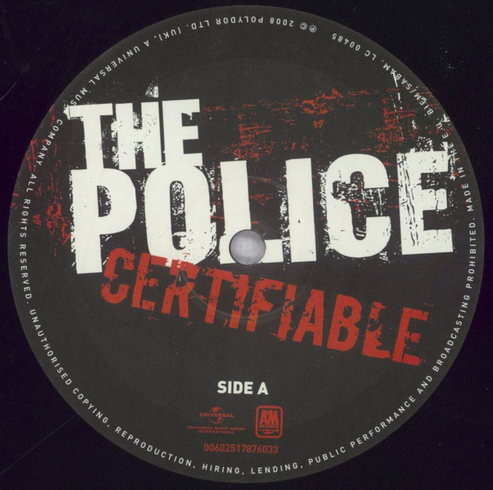 The Police Certifiable: Live In Buenos Aires UK 3-LP vinyl record set (Triple LP Album) POL3LCE844049