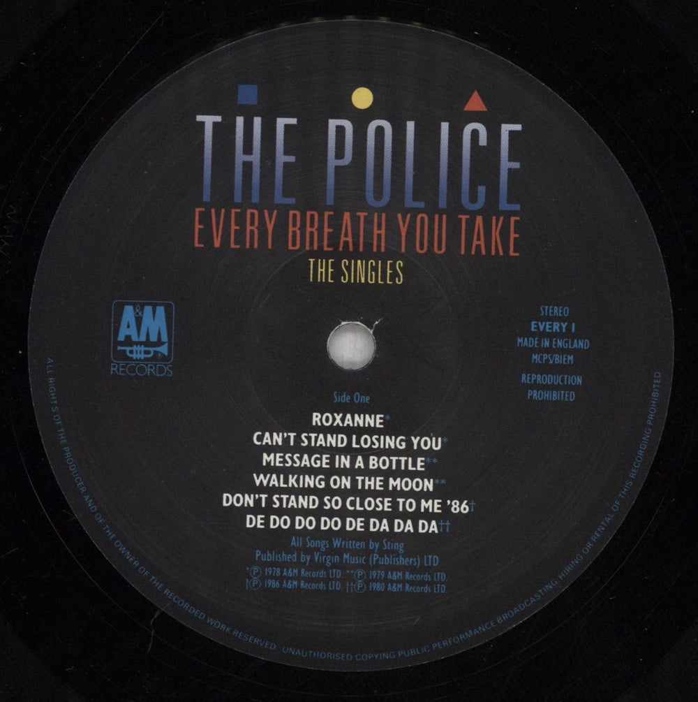 The Police Every Breath You Take + Insert - EX UK vinyl LP album (LP record) POLLPEV669193