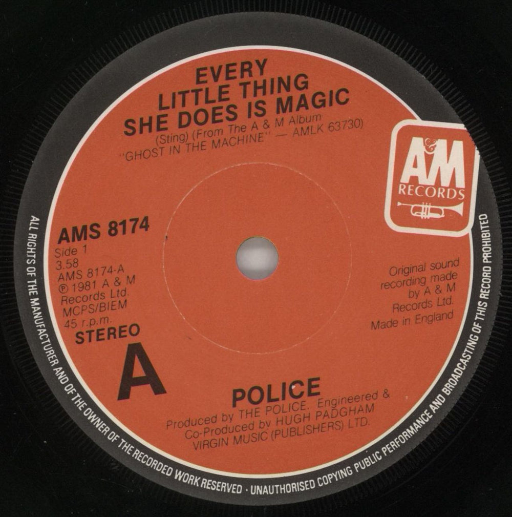 The Police Every Little Thing She Does Is Magic - P/S UK 7" vinyl single (7 inch record / 45) POL07EV23845