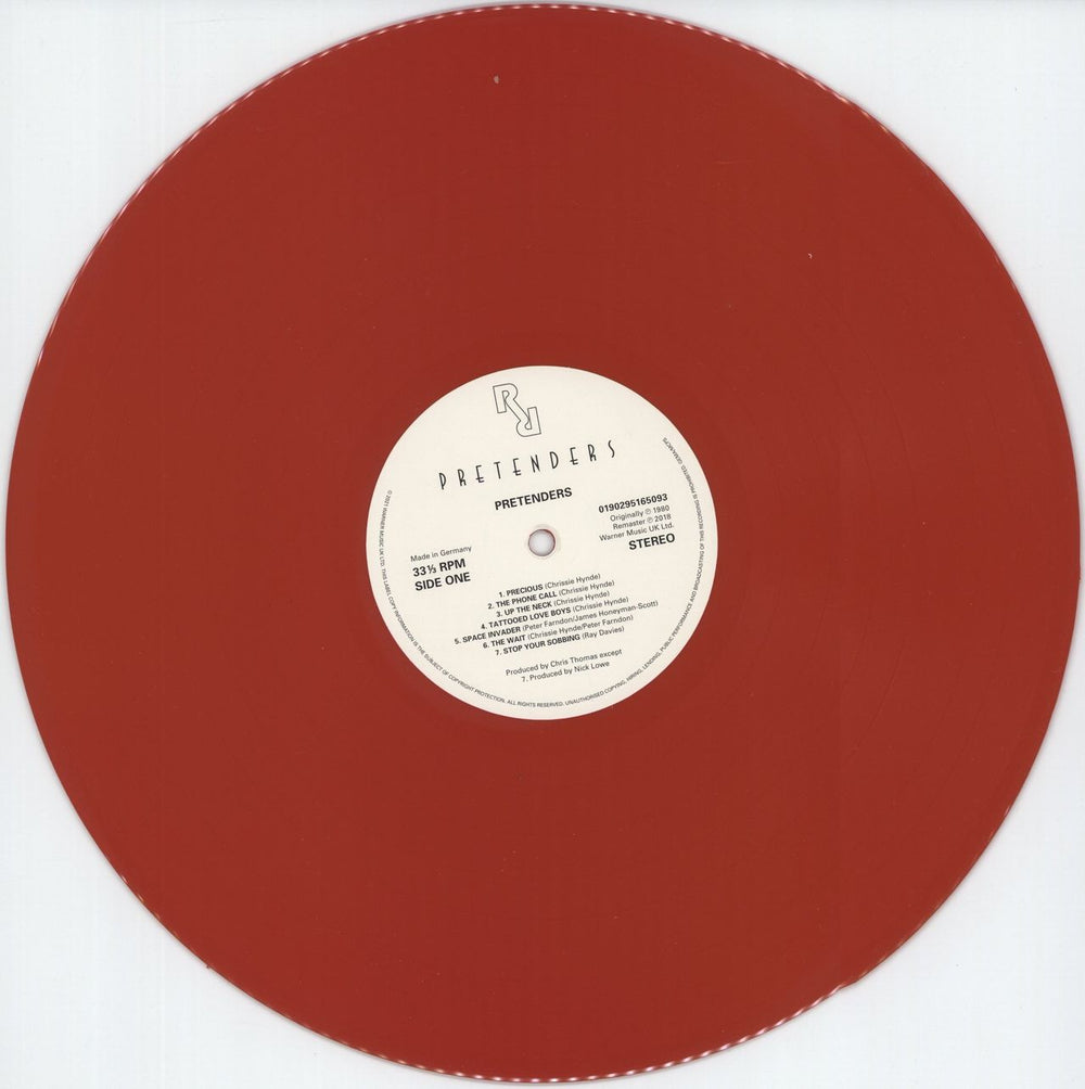 The Pretenders Pretenders - 180gm Red Vinyl UK vinyl LP album (LP record) PTNLPPR871202