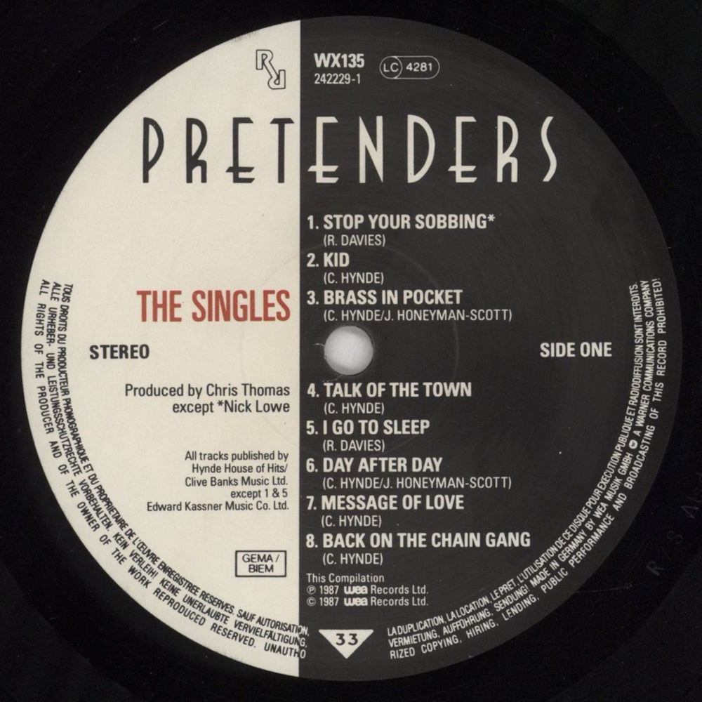 The Pretenders The Singles + Poster and Hype Sticker UK vinyl LP album (LP record) PTNLPTH693882