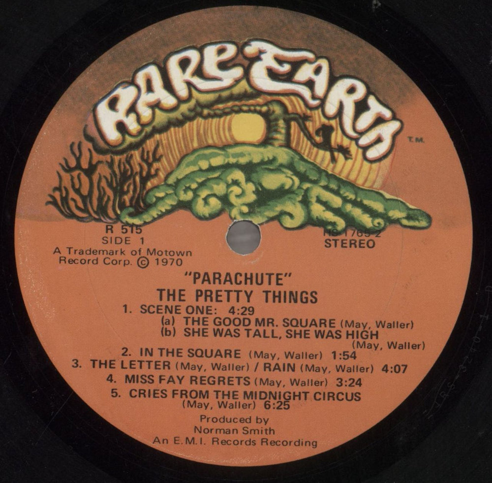 The Pretty Things Parachute US vinyl LP album (LP record) PTHLPPA676740