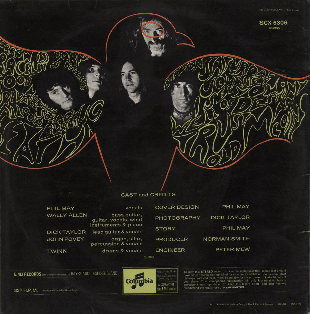 The Pretty Things S.F. Sorrow - VG UK vinyl LP album (LP record)