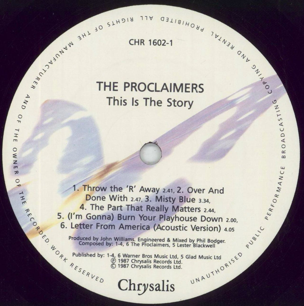 The Proclaimers This Is The Story - Extra Track Sticker UK vinyl LP album (LP record) PCLLPTH755986