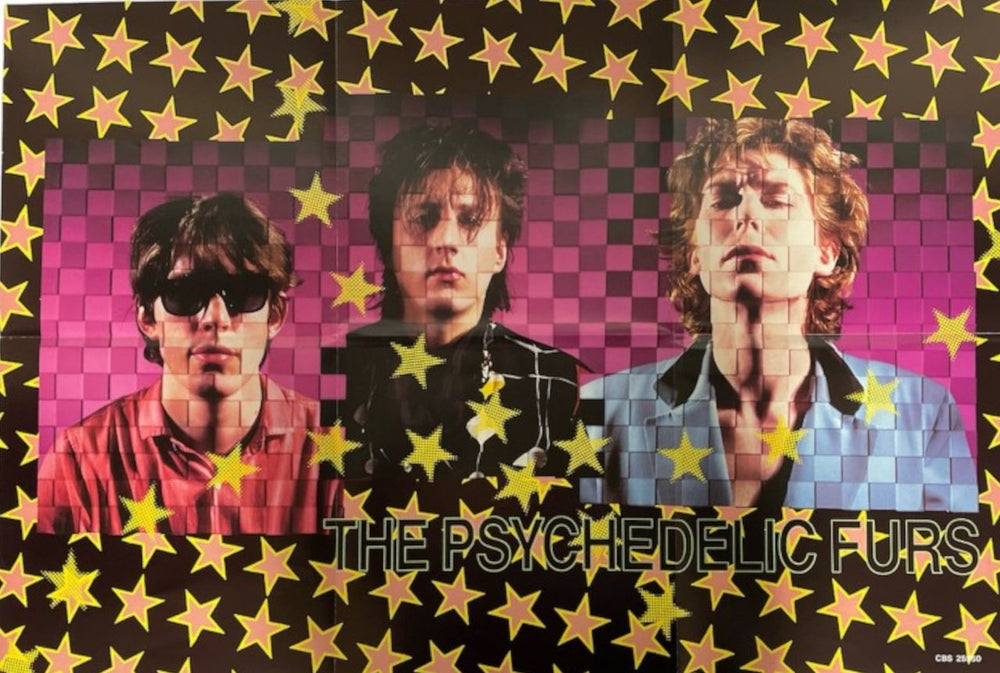 The Psychedelic Furs Mirror Moves - 1st + Poster - Stickered UK vinyl LP album (LP record)