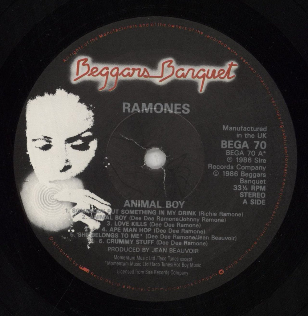 The Ramones Animal Boy - EX UK vinyl LP album (LP record) RAMLPAN678598