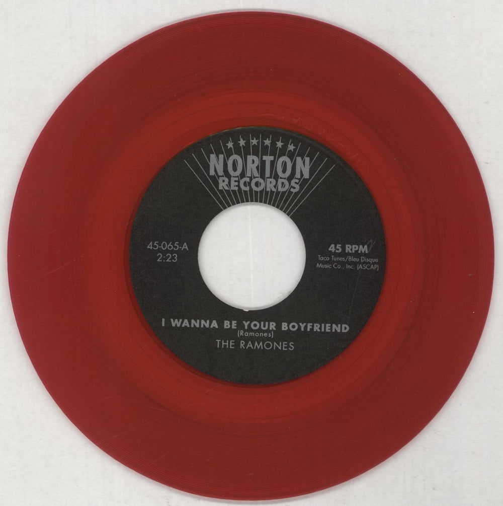 The Ramones I Wanna Be Your Boyfriend - Red Vinyl US 7" vinyl single (7 inch record / 45) RAM07IW849068