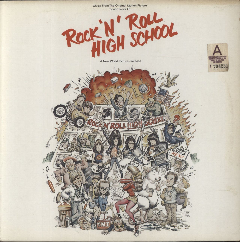 The Ramones Rock 'N' Roll High School - EX Canadian vinyl LP album (LP record) QSR6070