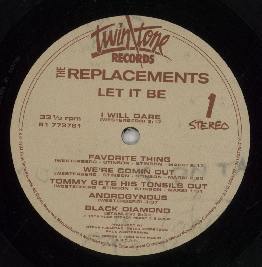 The Replacements Let It Be US vinyl LP album (LP record) RPLLPLE855406