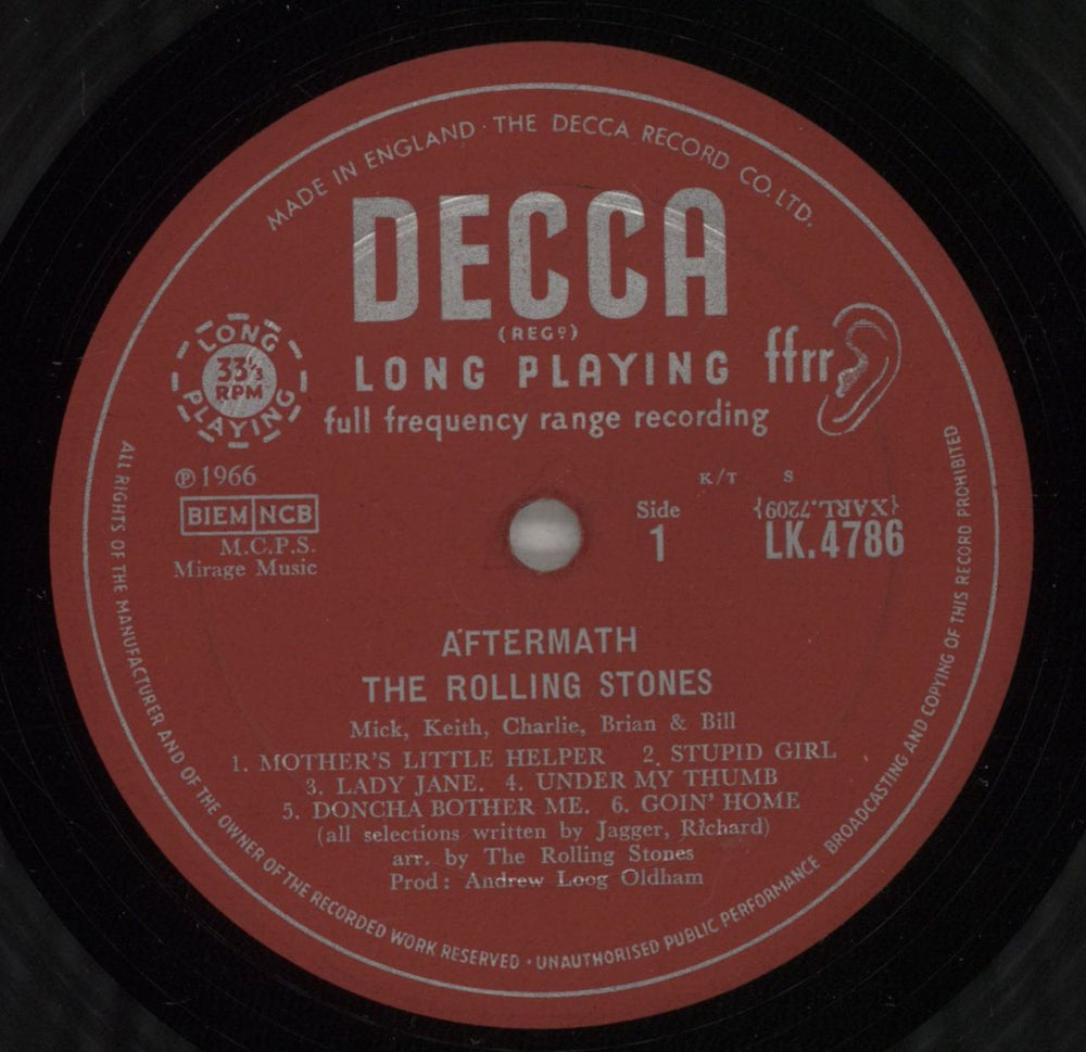 The Rolling Stones Aftermath - Shadow Sleeve - Annotated UK vinyl LP album (LP record) ROLLPAF813100