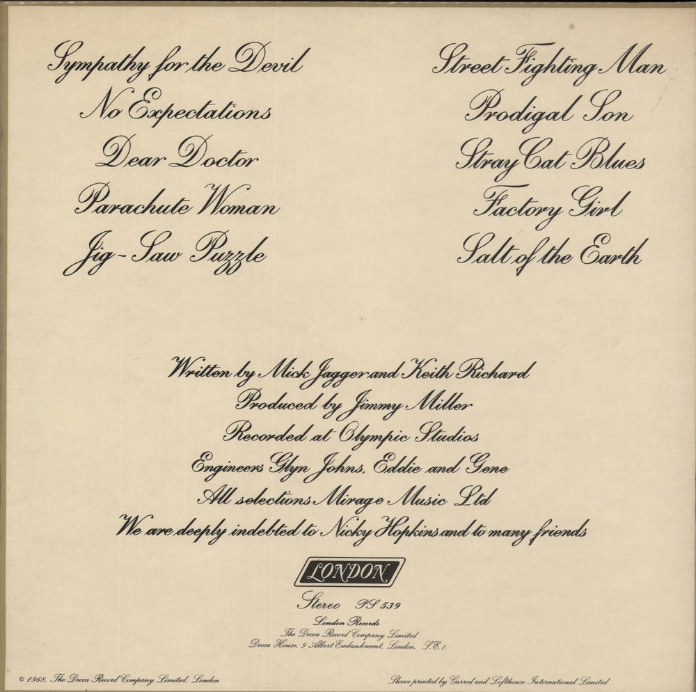 The Rolling Stones Beggars Banquet + Flexi Japanese Promo vinyl LP album (LP record)