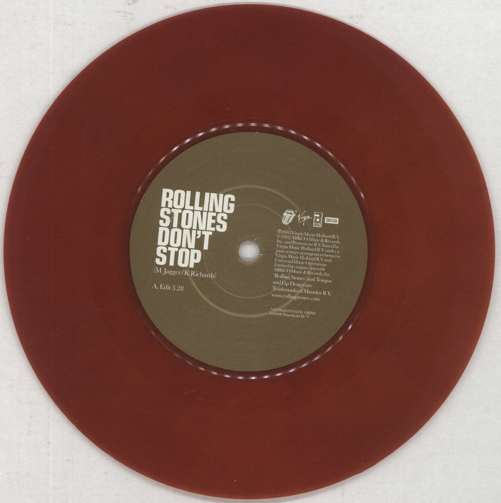 The Rolling Stones Don't Stop - Red Vinyl UK 7" vinyl single (7 inch record / 45) ROL07DO229120