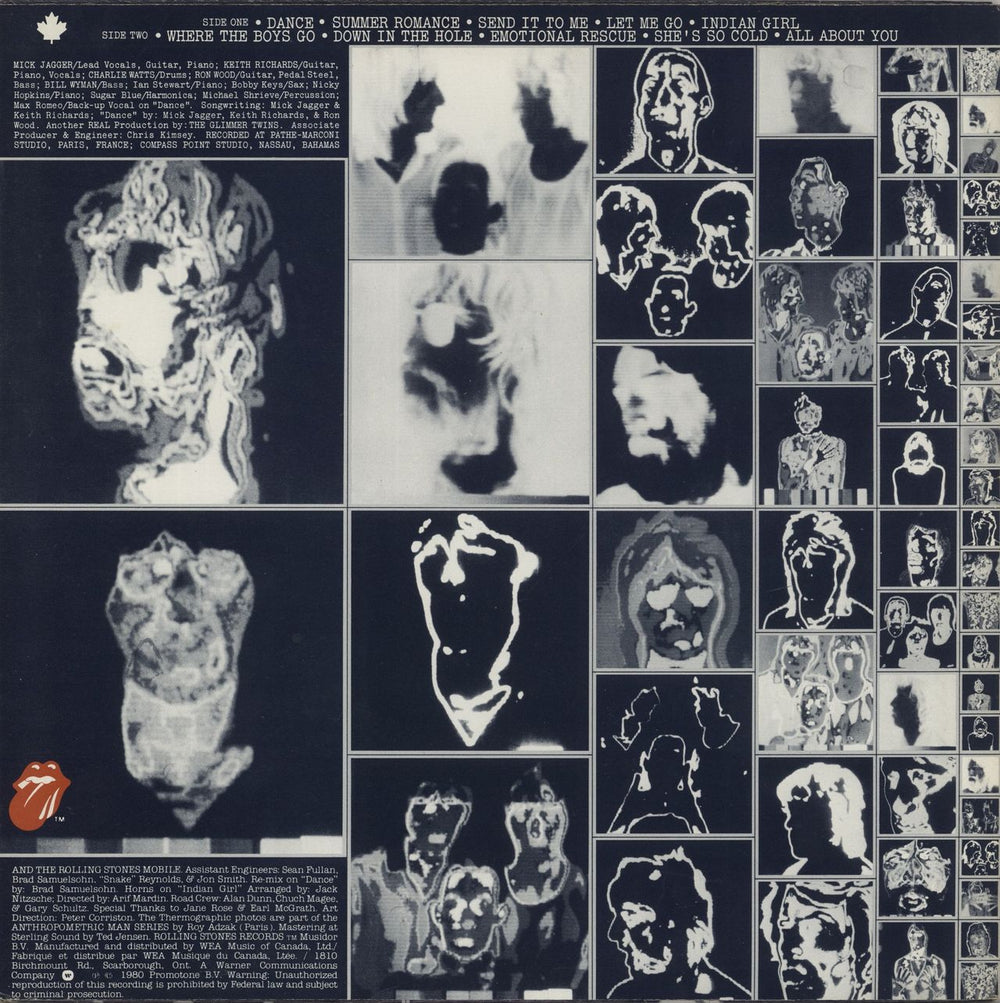 The Rolling Stones Emotional Rescue + Poster Canadian vinyl LP album (LP record)