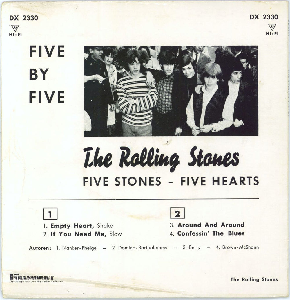 The Rolling Stones Five By Five - 2nd German 7" vinyl single (7 inch record / 45) ROL07FI793458