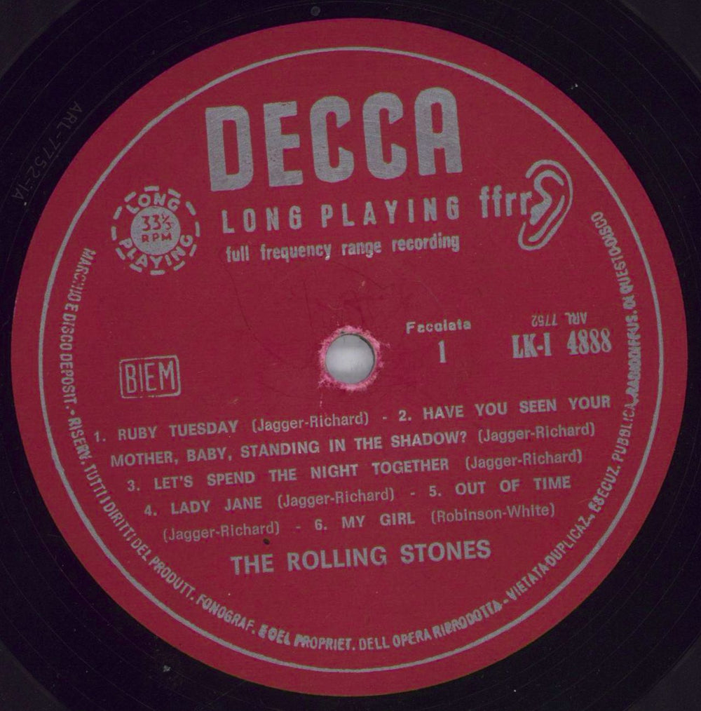 The Rolling Stones Flowers - Original Red Label Mono Italian vinyl LP album (LP record) ROLLPFL830503