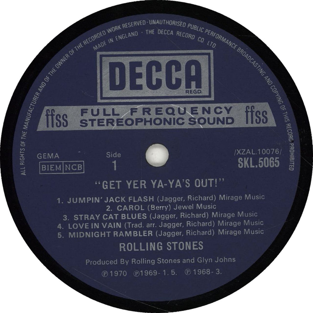 The Rolling Stones Get Yer Ya-Ya's Out! - 1st - VG UK vinyl LP album (LP record)